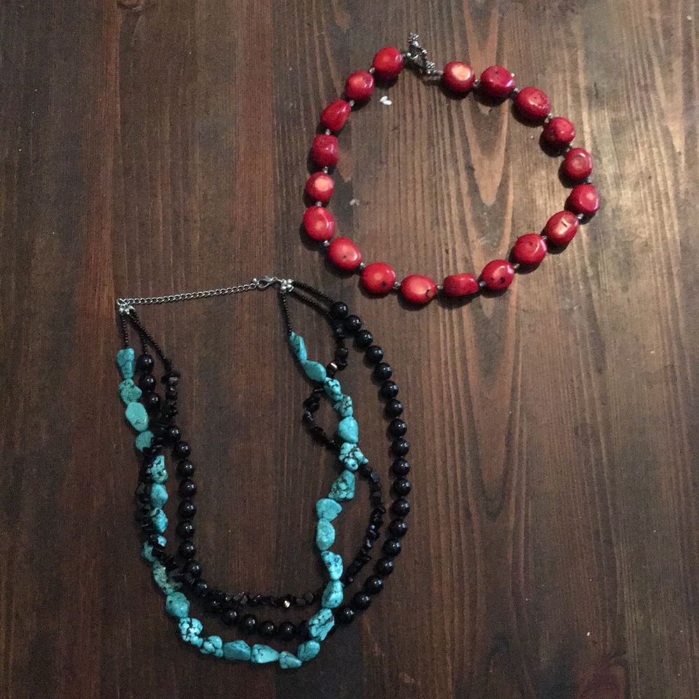 Three necklace lot